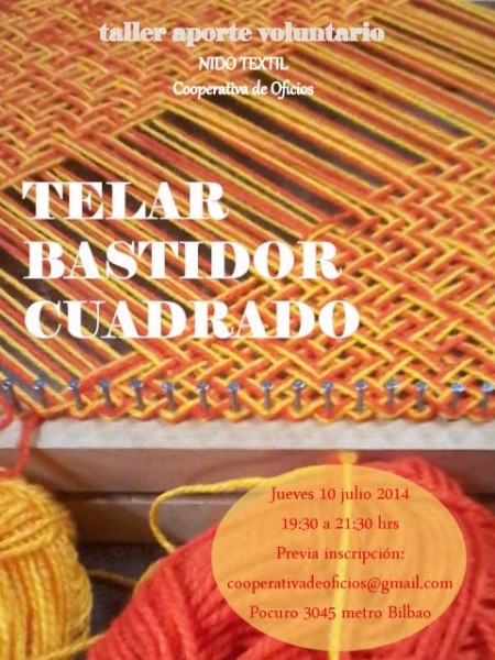 taller abierto de telar bastidor cuadrado